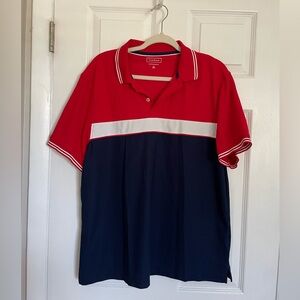 Club Room Red and Navy Polo Shirt
